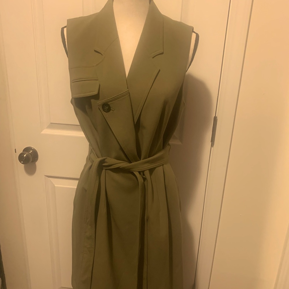 FINAL SALE! NW button wrap military green dress